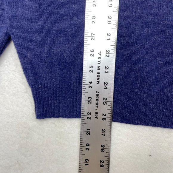 North Winds Mens Vintage 100% Lambs Wool V Neck Sweater Size L Blue Jumper - Picture 5 of 9